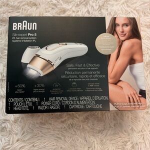 Braun Silk-expert Pro 5 IPL Hair Removal Device - White & Gold